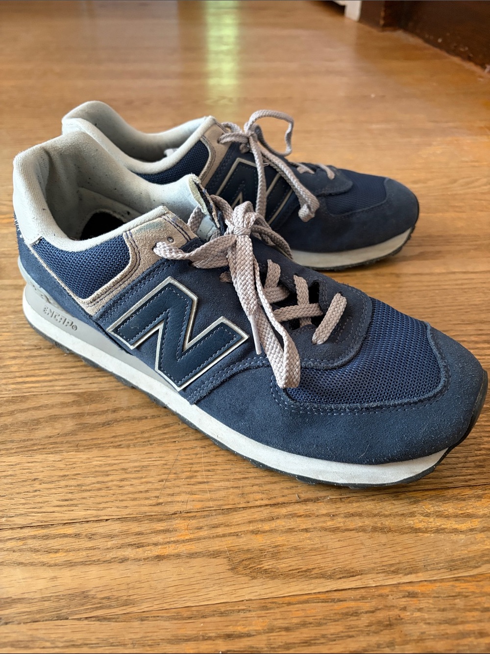 New Balance Classic 574 Navy and Gray Sneakers